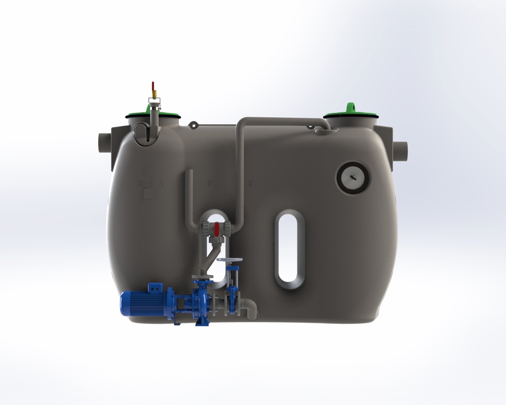 [201-0504] Free-standing Grease Separator Greasly-10A-PUMP-M (Pump 50Hz, ENEKA, left to right)
