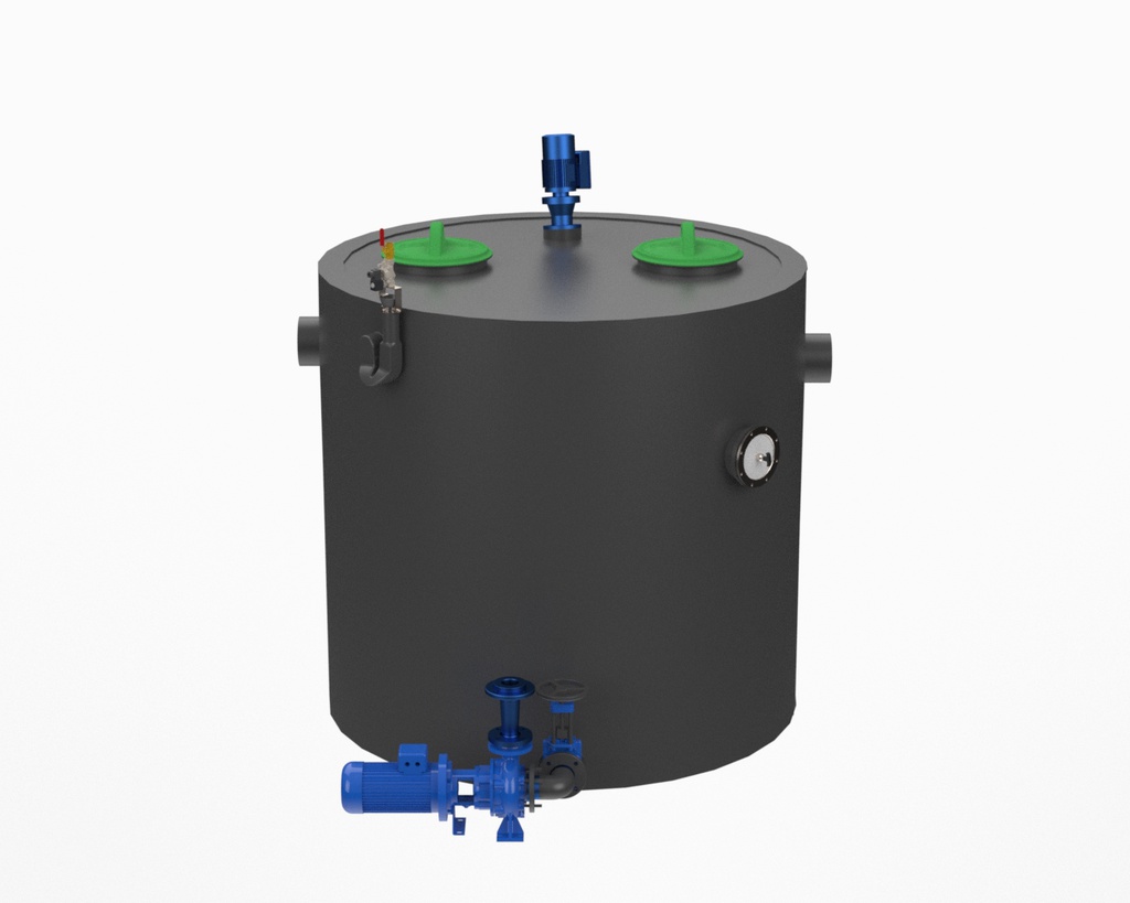 [201-0605] Antžeminis riebalų skirtuvas Greasly-15A-PUMP (Siurblys 50Hz, ENEKA, Iš kairės į dešinę)