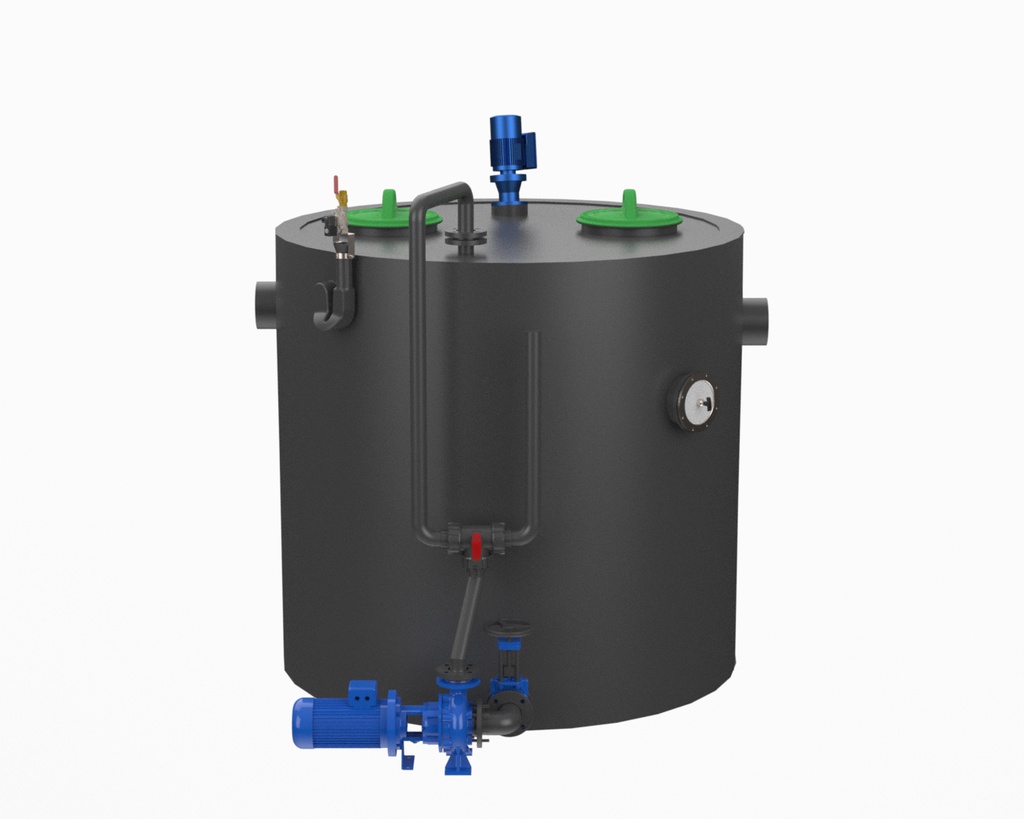[201-0604] Antžeminis riebalų skirtuvas Greasly-15A-PUMP-M (Siurblys 50Hz, ENEKA, Iš kairės į dešinę)