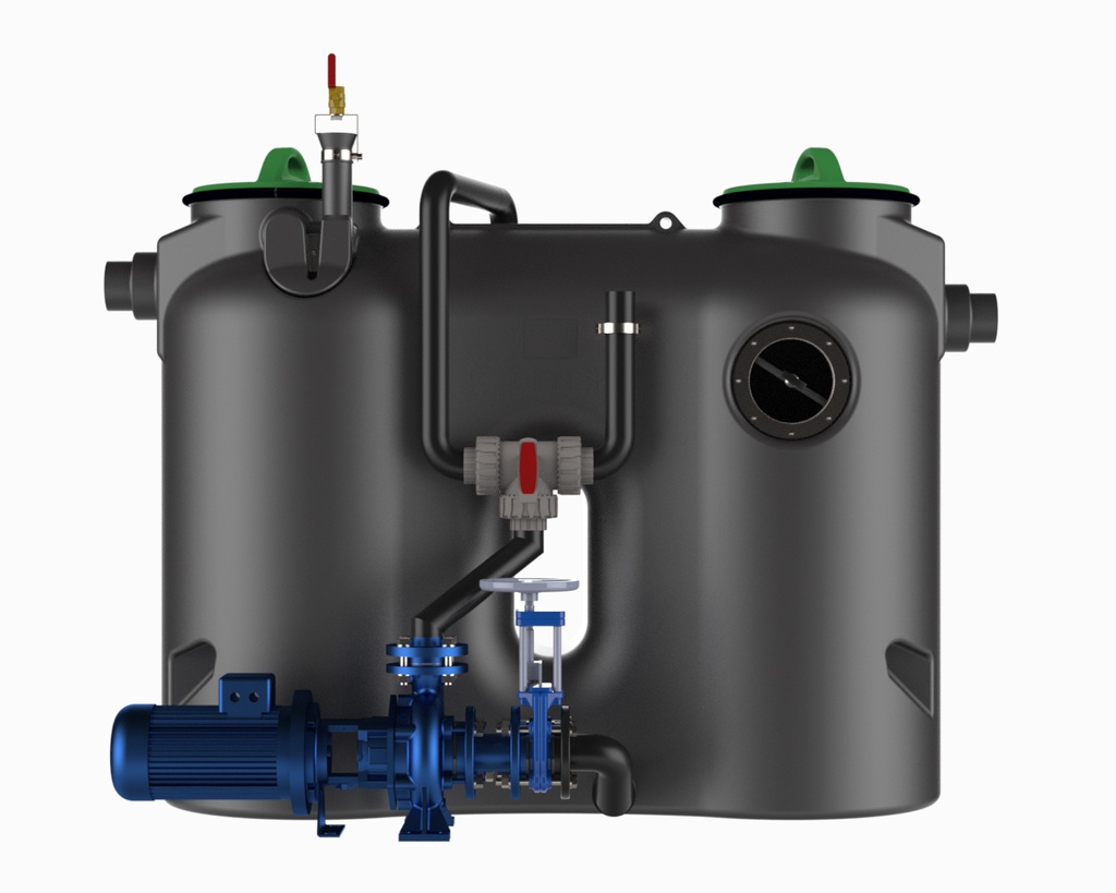 [201-0304] Free-standing Grease Separator Greasly-4A-PUMP-M (Pump 50Hz, ENEKA, left to right)
