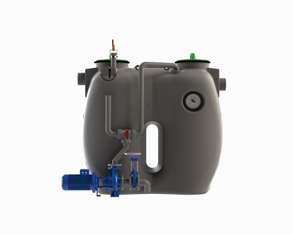 [201-0404] Free-standing Grease Separator Greasly-7A-PUMP-M (Pump 50Hz, ENEKA, left to right)